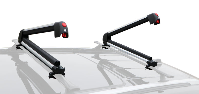 BrightLines Roof Rack Crossbars and Ski Rack Combo Compatible with Ford Explorer 2020-2024 (Up to 6 Skis or 4 Snowboards)