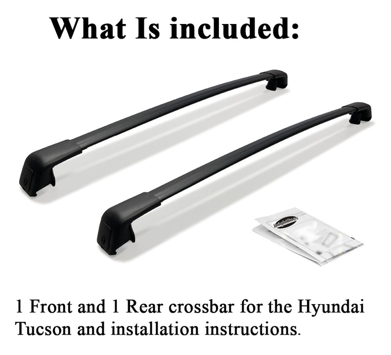 BrightLines Roof Rack Crossbars Kayak Rack Combo Compatible for Hyundai Tucson 2016-2021