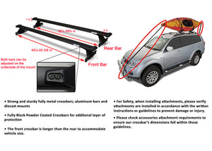BrightLines Roof Rack Crossbars Kayak Rack Combo Compatible with Jeep Compass  2018-2024