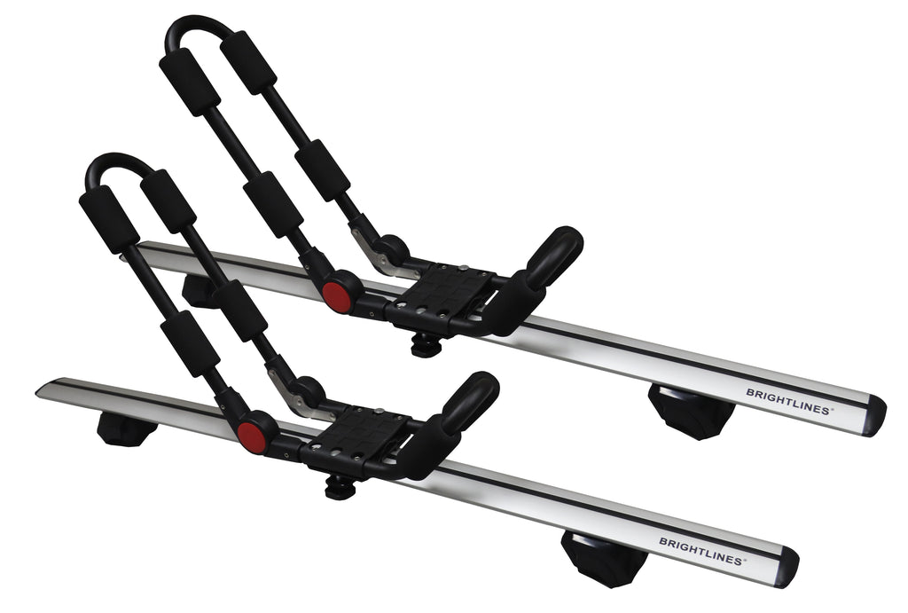 BRIGHTLINES Roof Rack Cross Bars Kayak Rack Combo Compatible with Volvo XC40 2019-2024 (NOT for Panoramic sunroof)