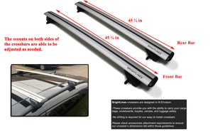 BRIGHTLINES Heavy Duty Anti-Theft Premium Aluminum Roof Bars Roof Rack Crossbars Compatible with 2016 - 2020 Buick Envision and 2020-2024 Encore GX - Exclusive From ASG Auto Sports