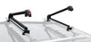 BRIGHTLINES 53" All Black Lockable Universal Cross Bars Roof Racks & Silver Ski Racks Combo Capable of Holding up to 4 Pairs of Skis or 2 Pairs of Snowboards