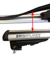 BrightLines Roof Rack Crossbars Compatible with Jeep Liberty 2008-2013