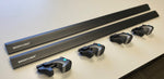 BrightLines All Black Heavy Duty 220 lbs Wing Shaped Universal Crossbars Roof Racks Compatible with Raised Roof Side Rails for Kayak Luggage ski Bike Carrier, a Set of 2 - USED