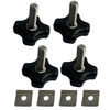 Hand Thumbwheel screw (M6x20mm-1.0) Plastic Star Grip Knob Replacement For OE Style Roof Rack Crossbars 2009-2015 Honda Pilot and 2019-2025 Passport