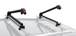 BrightLines Premium Universal Crossbars Roof Racks and Ski Rack Combo Compatible with Raised Roof Side Rails (Up to 4 Pairs of Skis or 2 Snowboards)