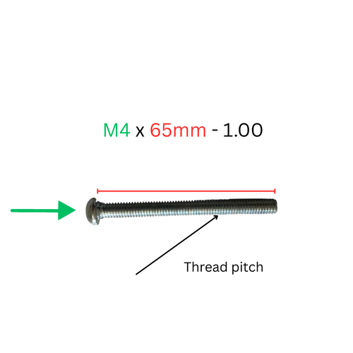 M4x65mm-1.00 Bolt Hex Socket Head Cap Screws Bolts