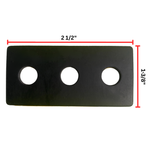 Adhesive Rubber Bumpers Pads | Rigid 2.5" x 1-3/8" Easy Peel-Off Pads for Protective Leveling Support - SET OF 10
