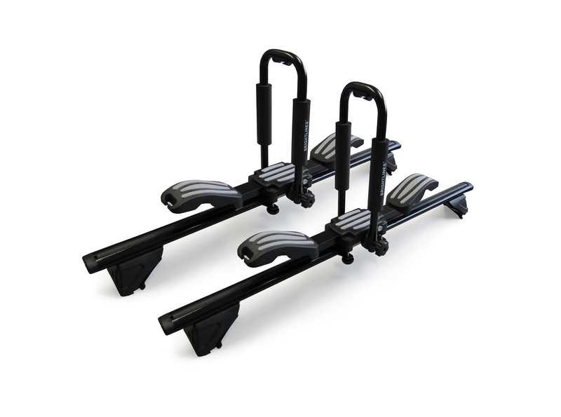 BrightLines Roof Rack Crossbars Premium Double Kayak Rack Combo Compatible With Dodge Nitro 2007-2012