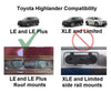 BrightLines Roof Rack Crossbars Ski Rack Combo Compatible for 2014-2019 Toyota Highlander LE LE Plus