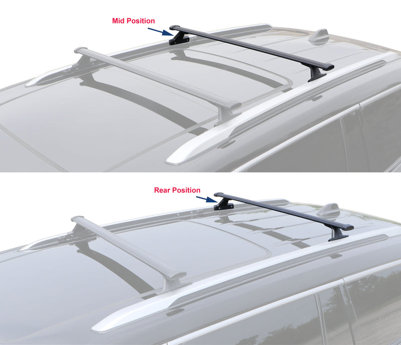 BRIGHTLINES All Metal Crossbars Roof Ski Rack Combo Compatible with 2021-2025 Jeep Grand Cherokee L 3-Row & 2022-2025 Jeep Grand Cherokee 2-Row (Up to 4 Skis or 2 Snowboards) - Exclusive from ASG Auto Sports