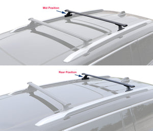 BRIGHTLINES All Metal Crossbars Roof Ski Rack Combo Compatible with 2021-2024 Jeep Grand Cherokee L 3-Row & 2022-2024 Jeep Grand Cherokee 2-Row (Up to 6 pairs Skis or 4 Snowboards) - Exclusive from ASG Auto Sports