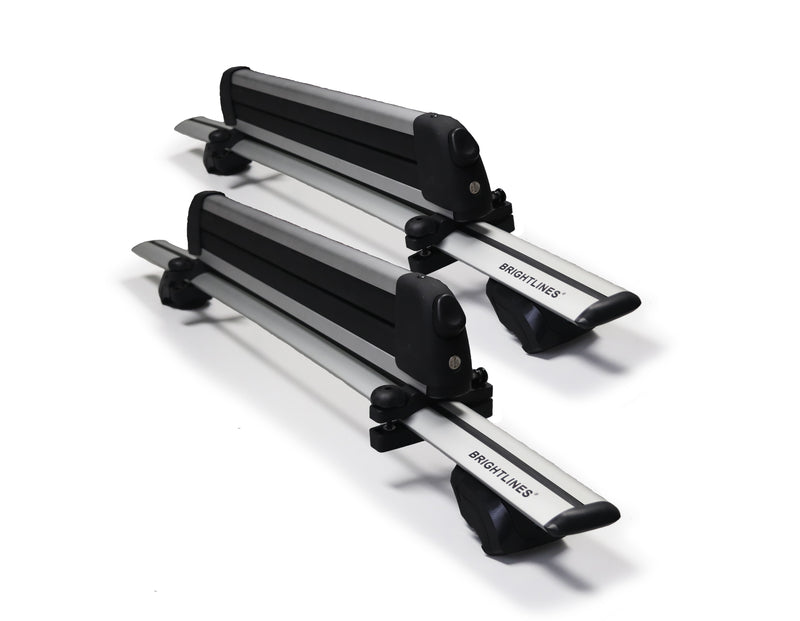 BRIGHTLINES Roof Rack Cross Bars Ski Rack Combo Compatible with Ford Edge 2015-2024 for Up to 4 Pairs of Skis or 2 Snowboards (NOT for Panoramic sunroof) - Exclusive from ASG Auto Sports