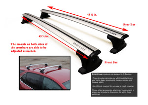 BRIGHTLINES Roof Rack Cross Bars and Ski Rack Combo Compatible with Chevy Equinox Without Roof Rail 2018-2019 (Up to 4 Skis or 2 Snowboards)