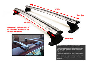 BRIGHTLINES Roof Rack Cross Bars and Ski Rack Combo Compatible with Honda CRV Without Roof Rail 2012-2024 (Up to 6 pairs Skis or 4 Snowboards)