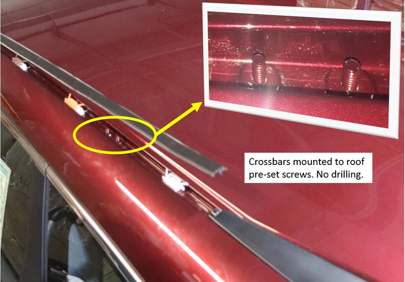 BRIGHTLINES Heavy Duty Anti-Theft Premium Aluminum Black Roof Bars Roof Rack Crossbars and Ski Rack Combo Compatible with 2012-2025 Honda CRV Without Roof Rails (Up to 4 pairs Skis or 2 Snowboards)