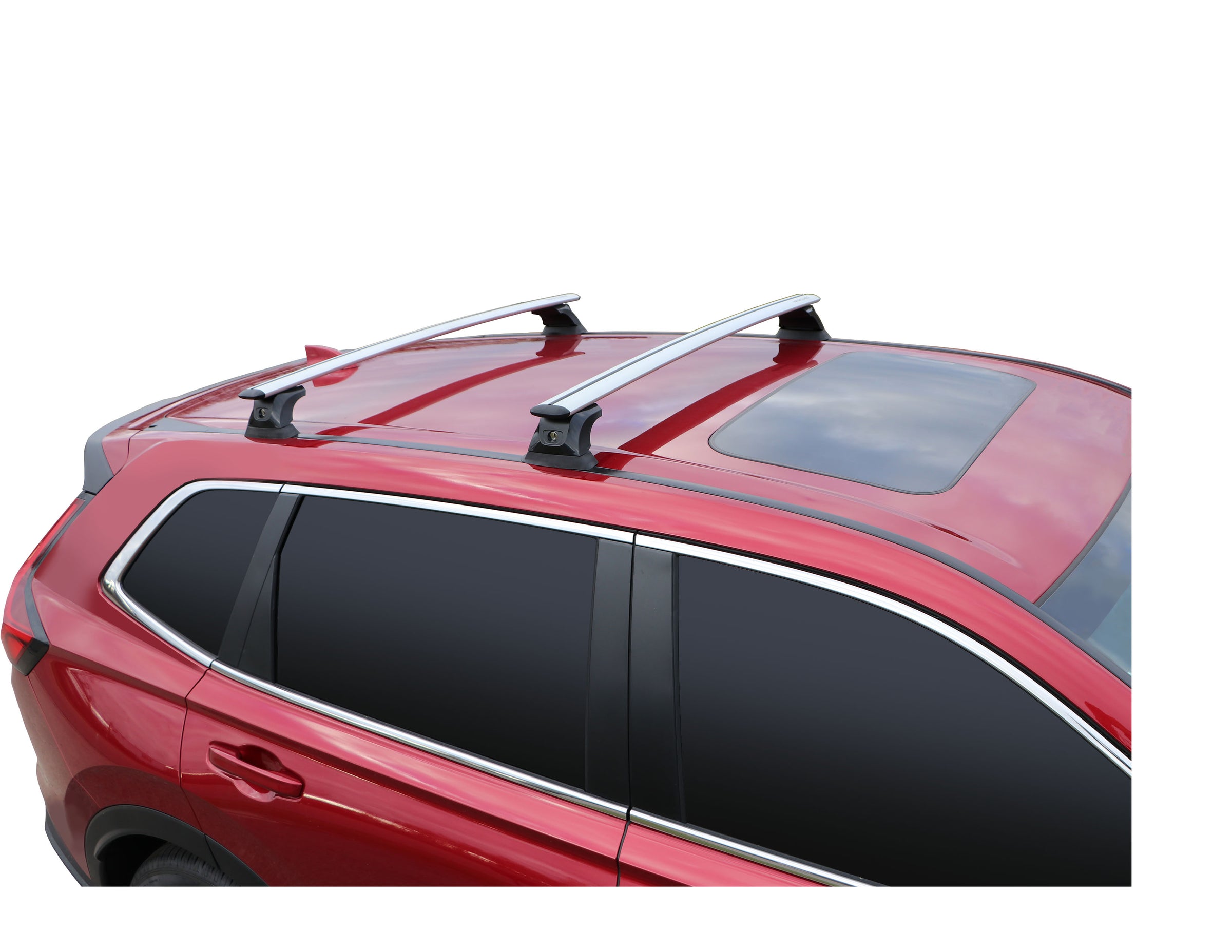 BrightLines Roof Cross Bars Racks for Honda CRV without Side Rails  2012-2023 (Black and Silver)