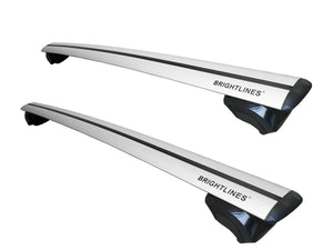 BrightLines Premium Universal Crossbars Roof Racks Compatible with Raised Roof Side Rails for Kayak Luggage Ski Bike Carrier, a Set of 2