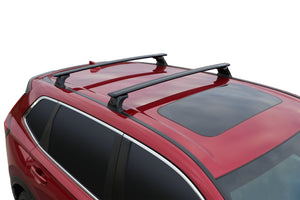 BRIGHTLINES Heavy Duty Anti-Theft Premium Aluminum Black Roof Bars Roof Rack Crossbars and Ski Rack Combo Compatible with 2012-2024 Honda CRV Without Roof Rails (Up to 4 pairs Skis or 2 Snowboards)