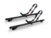 BrightLines All Black Heavy Duty 220 lbs Wing Shaped Universal Crossbars Roof Racks & One Pair Foldable Kayak Racks Combo for Kayaks, Canoe, SUP