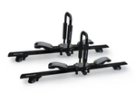 BrightLines All Black Heavy Duty 220 lbs Wing Shaped Universal Crossbars Roof Racks & Double Folding Kayak Roof Rack Carrier Combo That Holds a Pair of Kayaks, or One Canoe or SUPs Paddleboards