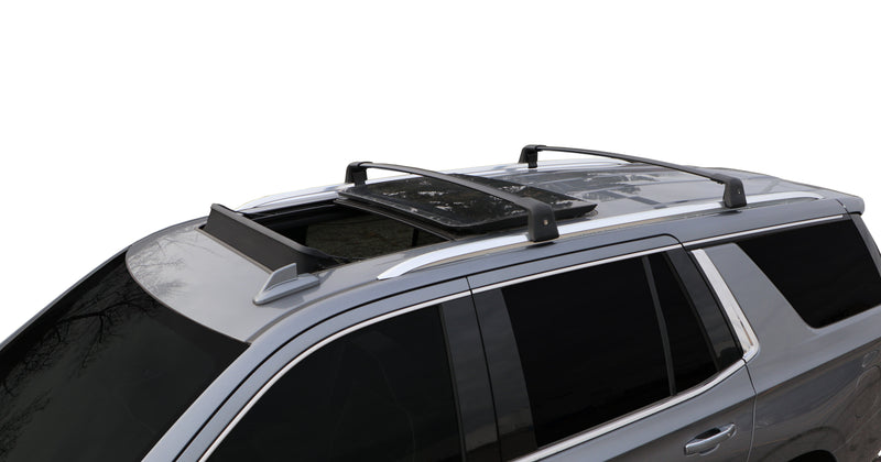 BRIGHTLINES Anti Theft Crossbars Roof Racks Ski Rack Combo Compatible for 2021-2025 Chevy Tahoe, Suburban, GMC Yukon and Cadillac Escalade (Up to 6 pairs Skis or 4 Snowboards) - Including Models with Panoramic Sunroof - Exclusive from ASG Auto Sports