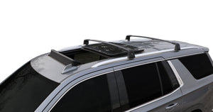 BRIGHTLINES Anti Theft Crossbars Roof Racks Ski Rack Combo Compatible for 2021-2024 Chevy Tahoe, Suburban, GMC Yukon and Cadillac Escalade (Up to 4 pairs Skis or 2 Snowboards)- Including Models with Panoramic Sunroof - Exclusive from ASG Auto Sports