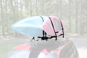 BrightLines Roof Rack Crossbars and  Premium Double Kayak Rack Combo Compatible For Honda Pilot 2009-2015