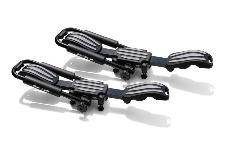 BrightLines Roof Rack Crossbars Premium Double Kayak Rack Combo Compatible With Dodge Nitro 2007-2012