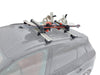 BrightLines Premium Universal Crossbars Roof Racks and Ski Rack Combo Compatible with Raised Roof Side Rails (Up to 4 Pairs of Skis or 2 Snowboards)