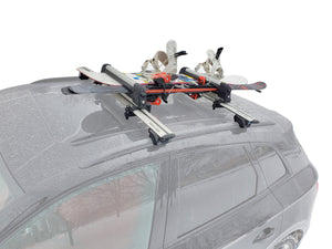 BrightLines Crossbars & Ski Rack for up to 4 Skis or 2 Snowboards Compatible with 2011-2021 Jeep Grand Cherokee with Grooved Metal Roof Side Rails