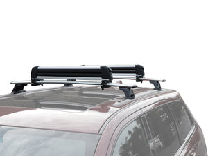 BrightLines Roof Rack Crossbars and Ski Rack Combo Compatible with 2011-2021 Jeep Grand Cherokee with Roof Black Moldings (Up to 6 pairs Skis or 4 Snowboards)