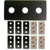 Adhesive Rubber Bumpers Pads | Rigid 2.5" x 1-3/8" Easy Peel-Off Pads for Protective Leveling Support - SET OF 10