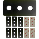 Adhesive Rubber Bumpers Pads | Rigid 2.5" x 1-3/8" Easy Peel-Off Pads for Protective Leveling Support - SET OF 10