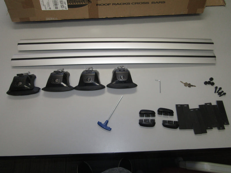 BRIGHTLINES Heavy Duty Anti-Theft Premium Aluminum Roof Bars Roof Rack Crossbars Compatible with 2011-2021 Jeep Grand Cherokee with Roof Black Plastic Moldings - Exclusive From ASG Auto Sports - USED