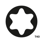 T40 Long Arm Torx End Star L Shapped Key Wrench 1Pcs BLACK