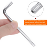 T40 Long Tamper Proof Torx Star Key Bit L-Shape Wrench 2Pcs