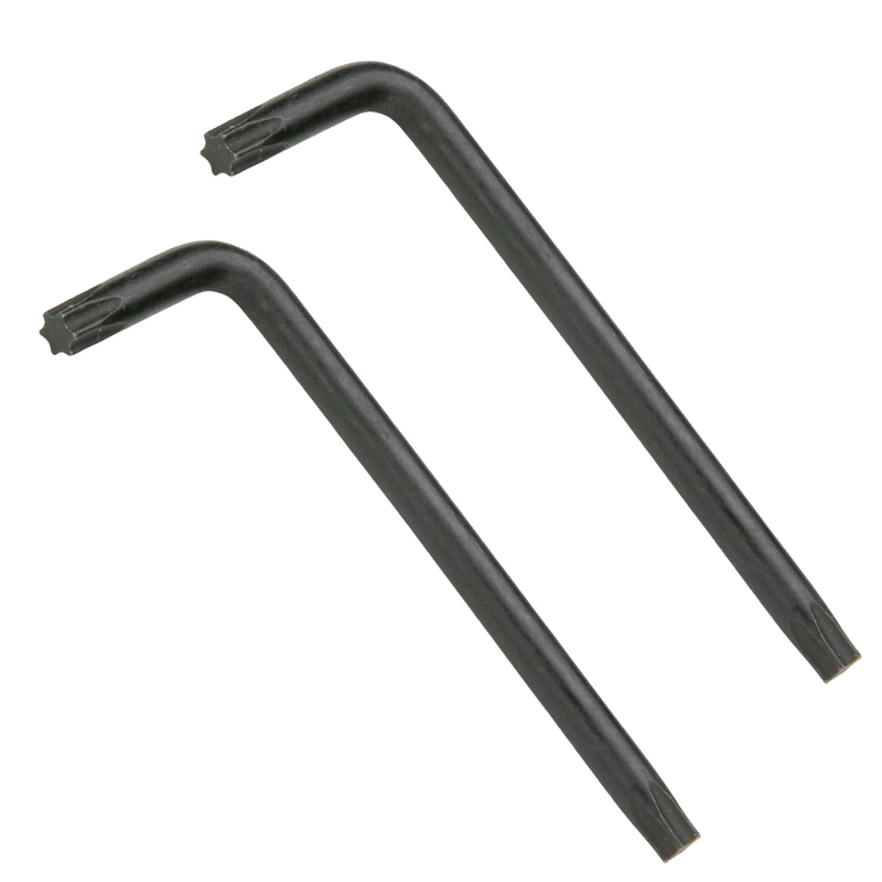 T40 Long Arm Torx End Star L Shapped Key Wrench 2Pcs BLACK
