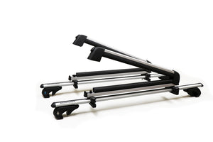 BrightLines Roof Racks Cross Bars Ski Rack Combo Compatible with BMW X5 2000-2013 (Up to 4 Skis or 2 Snowboards)