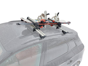 BRIGHTLINES Roof Rack Cross Bars Ski Rack Combo Compatible with 2016-2020 Lincoln MKX ( Up to 4 Skis or 2 Snowboards) - ASG AUTO SPORTS