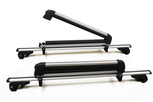BrightLines Roof Racks Cross Bars Ski Rack Combo Compatible with Jeep Renegade 2015-2023 (Up to 4 Skis or 2 Snowboards)