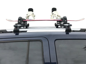 BrightLines Roof Racks Cross Bars Ski Rack Combo Compatible with Mitsubishi Outlander 2007-2012 (Up to 4 Skis or 2 Snowboards)