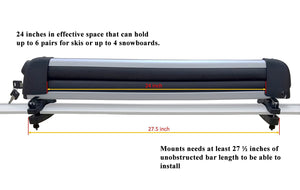 BrightLines Aero Roof Rack Crossbars Ski Rack Combo Compatible with Volvo Xc90 2016-2024