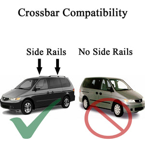 BrightLines Roof Rack Crossbars Replacement For Honda Odyssey 1999-2004