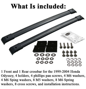 BrightLines Roof Rack Crossbars Replacement For Honda Odyssey 1999-2004