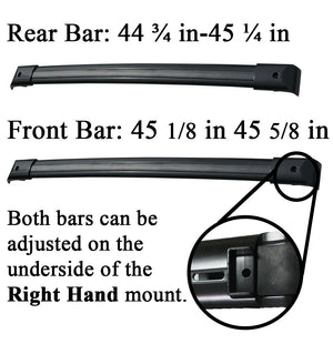 BrightLines Roof Rack Crossbars Ski Rack Combo Replacement For Honda Pilot 2003-2008 (4 pairs skis or 2 snowboards)