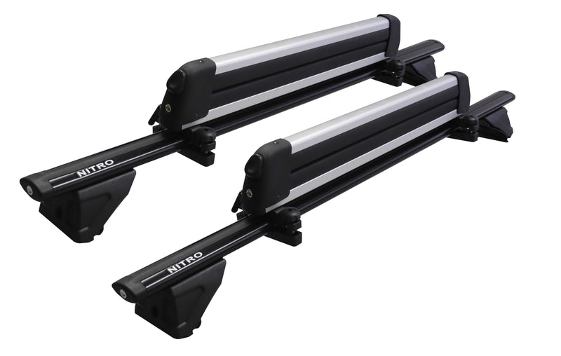 BrightLines Roof Rack Crossbars Ski Rack Combo Replacement For Dodge Nitro 2007-2012 (4 pairs skis or 2 snowboards) - ASG AUTO SPORTS