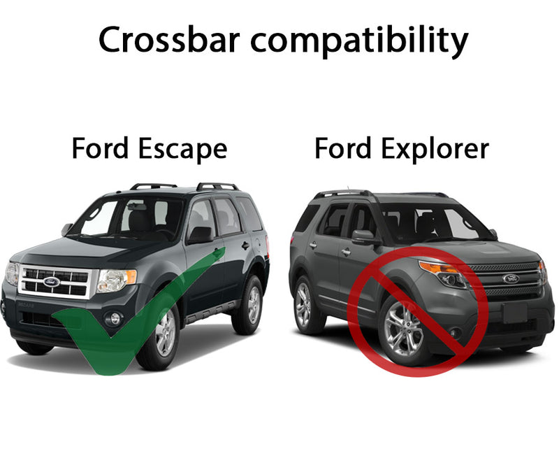BrightLines Roof Rack Crossbars Kayak Rack Combo Replacement For Ford Escape 2013-2019 - ASG AUTO SPORTS