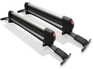 BrightLines Roof Rack Crossbars Ski Rack Combo Replacement For Ford Explorer 2016-2019 (Up to 6 pairs Skis or 4 Snowboards)