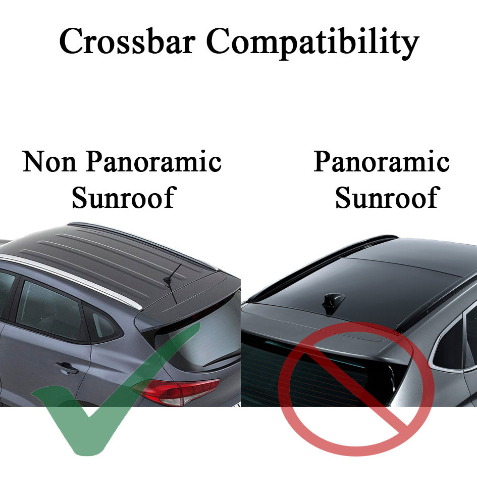 Fits For Hyundai Tucson 2016-2018 Roof Rack Cross Bar Pair Roof Rails Mount